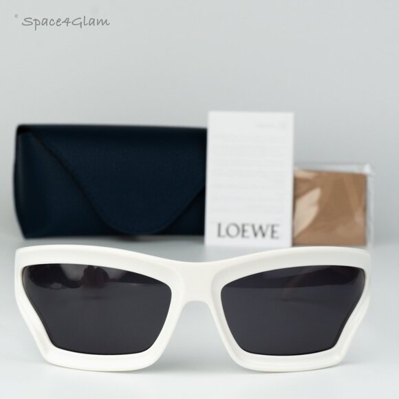 Loewe Women Sunglasses White Grey Wraparound LW40143U 25A NEW AUTHENTIC main image 4
